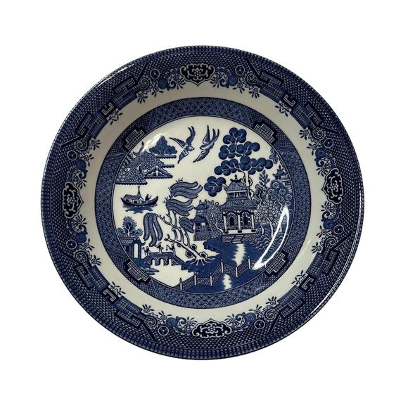VTG Blue Willow Vegetable Serving Bowl  England Churchill Staffordshire England - Picture 1 of 2